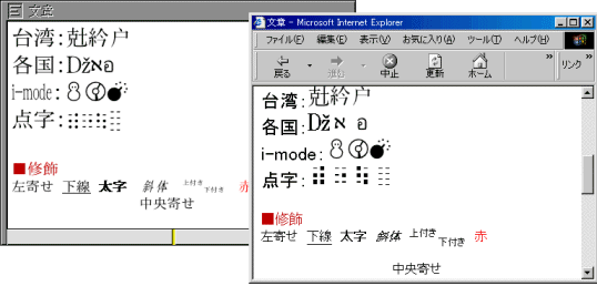 文字修飾・書式のHTMLへの変換