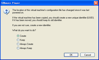 UUID(VMware Player 1.x)