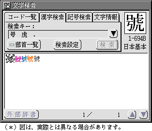 文字情報をみる