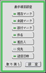 表示項目設定パネル