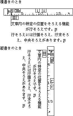 中央そろえの指定付せんの挿入