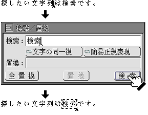 ちらつき枠で囲まれる