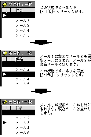 [Shift]キー+クリックで選ぶ