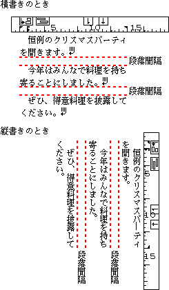 段落間隔の例