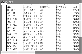 表計算のデータに縦線を設定